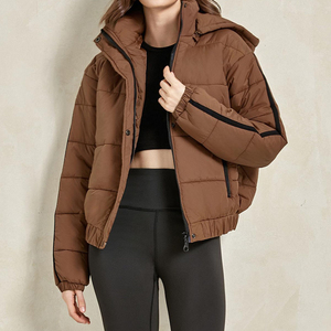 Vestes matelassées chaudes, manteaux d'automne et d'hiver, trench-coat décontracté, blouson bomber, veste matelassée pour femmes, couleur unie, veste d'extérieur 2026 - Product Image 3