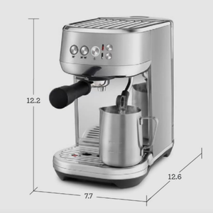 Machine à expresso compacte avec mousseur à lait automatique – Machine à expresso domestique à chauffe rapide, en acier inoxydable brossé - Product Image 2