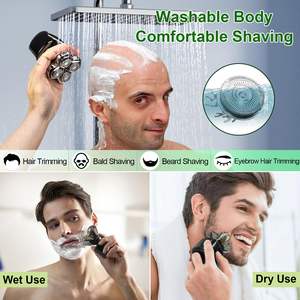 Paquete de 8 cabezales de repuesto para afeitadora eléctrica, compatibles con afeitadoras de cara y cuerpo, lavables, accesorios para afeitadoras de lámina USB - Product Image 3