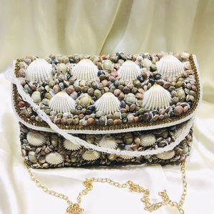 Elegant Ethnic Style Handcrafted Designer <b>Evening</b> <b>Bag</b> for Ladies Bridal Clutch Cum Sling - Product Image 1