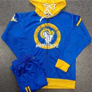 2022 Unisex personalizado de gran tamaño acogedor Joggers conjuntos de algodón polar con capucha chándal para parejas de talla grande antibacteriano Anti-UV - Product Image 4