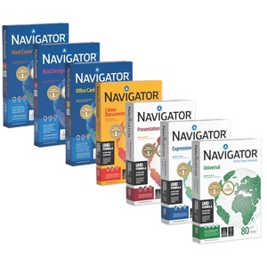 กระดาษถ่ายเอกสาร Navigator A4 สีขาว ขนาด A4 500 แผ่น 70 75 80 แกรม 80 กรัม ผลิตจากเยื่อไม้แท้ 100% ขายส่ง - Product Image 1