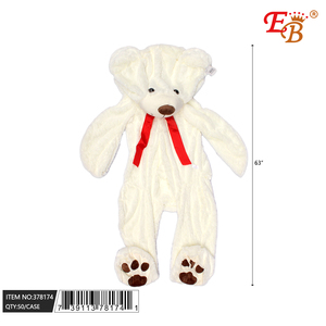 Orso bianco con fiocco 63 \ "forniture di san valentino 2 pz/CS - Product Image 1