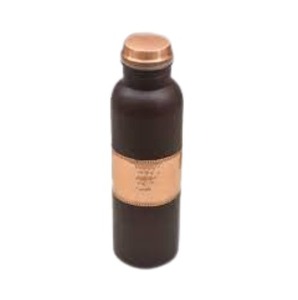 Logo personnalisé Velvet touch Bouteille en cuivre à moitié martelé 650 ML, Découvrez l'élégance à chaque gorgée, Bouteille en cuivre à moitié martelé - Product Image 1
