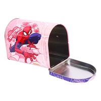 Superhelden-Pose Rosa Briefkasten Blechdose Valentinstag Süßigkeiten-Verpackungsbox