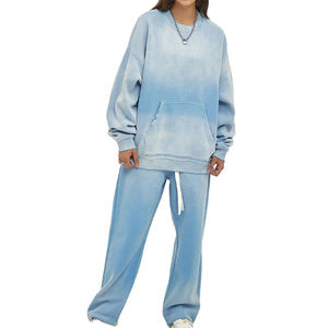 ชุดวอร์มลำลองผู้ชายสำหรับฤดูหนาว ปี 2026 คอกลม ผ้าฝ้ายฟลีซ 100% สีพื้น พิมพ์ลายด้านหน้าตามสั่ง 360gsm ระบายอากาศ แห้งเร็ว - Product Image 3