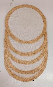 Napperons en jonc de mer tissés à la main Tressé Jute Lin Tapis de table à manger Réutilisable Jetable pour les mariages Fêtes Banquets Décor à la maison - Product Image 4