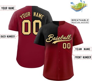 Camiseta de béisbol para jóvenes/adultos con malla transpirable allover sublimación impresión color contraste rendimiento ajuste fábrica OEM - Product Image 6