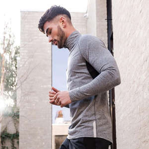 เสื้อยืดแขนสั้นและแขนยาวผู้ชาย ทรงปกติ ผ้าฝ้ายซาติน 100% ระบายอากาศได้ดี เป็นมิตรกับสิ่งแวดล้อม แห้งเร็ว - Product Image 2