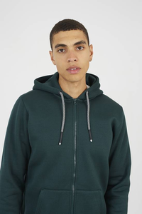 Sudadera con capucha de invierno para hombre, personalizada, bordada, extragrande, de algodón 100% de alto gramaje, con efecto desgastado, lavado ácido, estilo vintage y cierre de cremallera. - Product Image 3