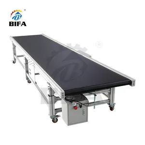 Mesa transportadora Bifa de 71x20 pulgadas, cinta transportadora motorizada de acero inoxidable resistente para codificación de inyección de tinta