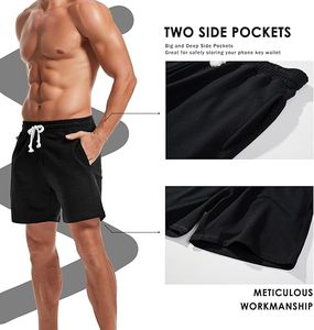 Cómodos pantalones cortos de lana de algodón Diseño elegante Diario Casual Deportes Fitness Correr Entrenamiento - Product Image 6