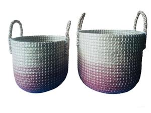 ชุดตะกร้าหญ้าทะเลธรรมชาติ2ใบทำด้วยมือจากเวียดนาม - Product Image 4