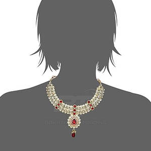 Ensemble de bijoux de mariée pour femmes, design élégant, nouvelle arrivée, collier, boucles d'oreilles, design de mode personnalisé - Product Image 4