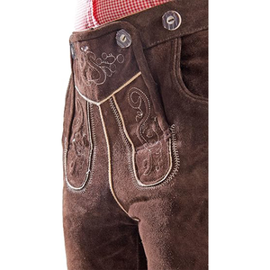Classic German Mens Lederhosen Bavarian Festival Shorts Wholesale Canvas Straight <b>Pants</b> Oktoberfest Outfit - Product Image 6
