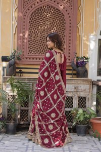 Nouveau Designer Party Wear Lourd Faux Georgette Avec Séquence Broderie Travail Indien Ethnique Porter Robe De Mariée Anarkali Avec Bas - Product Image 5