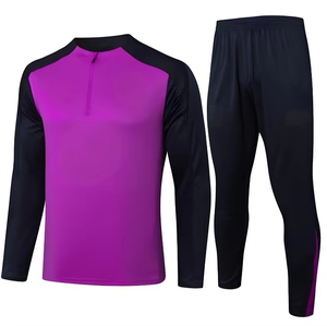 Private Label Printed Solid <b>Men</b> Tracksuit Set Wholesale Sportswear Breathable Soccer Tracksuits - Product Image 2