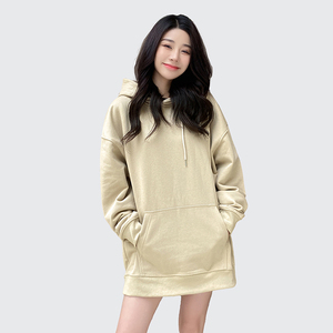 Sudaderas con Capucha de Invierno para Mujer, Estampadas con Serigrafía de Logotipo Personalizado, Estilo Coreano, Holgadas, de Algodón/Poliéster - Product Image 4