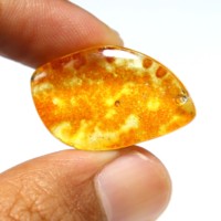 17.00 Cts natürlicher baltischer Bernstein Cabochon Edelstein Ausgefallene Form Erstaunliche Farbe Polen Bernstein loser Stein für Schmuck herstellung Edelstein