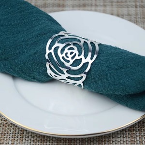 Magnifique Décoration de Table de Mariage Rond de Serviette Rond Réglage de Table en Métal Accessoire Fantastique pour Mariage - Product Image 1