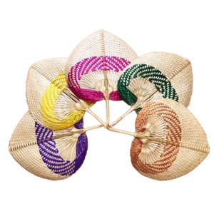 Colección de la mejor decoración de pared tejida ventilador de mano de bambú, ventilador de hoja de palma ventiladores al por mayor mimbre hecho a mano tradicional hecho en Vietnam - Product Image 1