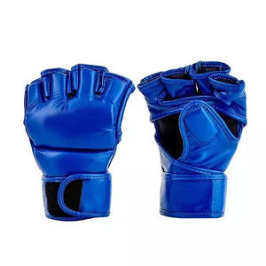 Guantes de agarre MMA de Cuero 100% de alta calidad, guantes de boxeo de medio dedo personalizados de etiqueta privada, accesorio de artes marciales de encaje fácil - Product Image 5