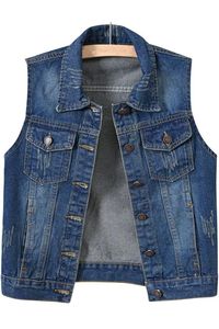 Gilet en jean pour hommes et femmes modernes décontracté Vintage élégant Denim gilet garde-robe essentiel en détresse sans effort Cool Style - Product Image 4