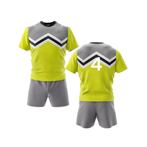 Nouvel arrivage Uniforme de rugby unisexe Design personnalisé Vêtements d'entraînement respirants Ensemble uni double pour adultes Uniforme de rugby Vente en gros Waer - Product Image 5