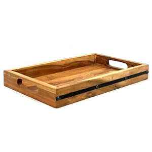 ถาดไม้มะม่วงทรงสี่เหลี่ยมผืนผ้าตัดด้วยมือถาดเสิร์ฟทำจากไม้ธรรมชาติสำหรับตกแต่งบ้านร้านอาหาร - Product Image 6