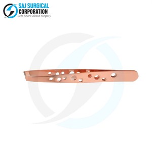 Disponible en acier inoxydable recyclable de pinces à sourcils de couleur rose avec l'emballage biodégradable ISO de beauté durable approuvé - Product Image 4