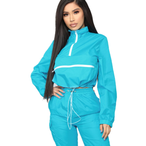 Traje Cortavientos para Mujer Disponible al por Mayor con Logotipo Personalizado, Conjunto de 2 Piezas, Resistente para el Invierno - Product Image 4