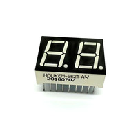 Afficheur LED à 7 segments à 2 chiffres de 0,56 pouce, couleur blanche (blanc SMD), module LED Houkem-5621-A/BW 18 broches