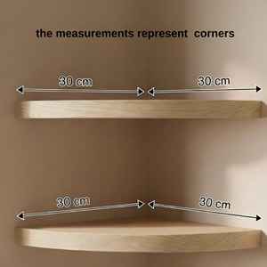 Estantes de Esquina de Madera Premium con Borde Natural, Estante de Esquina Hecho a Mano con Borde Natural, Exhibición de Pared Flotante de Madera Maciza - Product Image 5