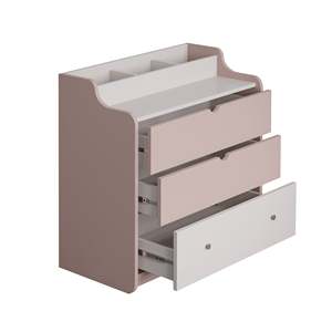 Vente chaude du fabricant turc commode à 4 tiroirs Unique 18mm aggloméré bord bande Design bois moderne pour l'application de la chambre à coucher - Product Image 3