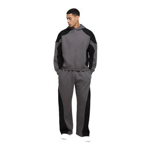Ensemble de survêtement pour homme en coton 100% style luxe, à double panneau, sweat-shirt à capuche et pantalon de jogging, ensemble de survêtement à 2 pièces pour homme - Product Image 1