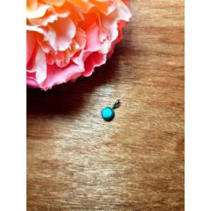 Kingman Turquoise & Sterling <b>Silver</b> Pendant Navajo Made Expertly Bezel Set - Product Image 4
