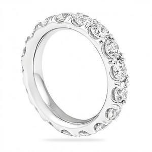 Anillo de compromiso de corte redondo de diseño clásico para mujer, joyería fina de oro blanco de 14K y 18K con anillos de diamantes clásicos de diamantes naturales - Product Image 2