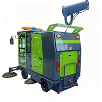 Hocheffiziente 4-Rad-Aufsitzkehrmaschine mit Pumpengetriebemotor, Batteriebetrieben für Großflächen, Industrieparks und Logistik