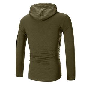 Sudadera con capucha informal para hombre, colección de invierno de gran tamaño, cuello redondo tejido de primavera y otoño con patrón estampado, cuello con capucha sólido - Product Image 2