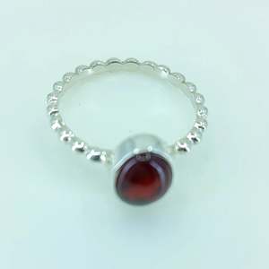 Boho January Birthstone <b>Ring</b> 925 Sterling <b>Silver</b> Handmade with Oval <b>Garnet</b> Perfect Gift for Her Birthday or Anniversary - Product Image 1
