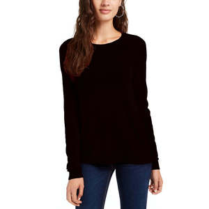 Suéter de Cuello Redondo para Mujer Planet Gold con Estampado Floral y de Dibujos Animados, Transpirable y Moderno para Otoño, Negro-Talla Mediana - Product Image 1
