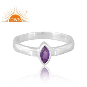 แหวนพลอยอเมทิสต์ธรรมชาติสำหรับผู้หญิงแหวนเงินสเตอร์ลิง925ใหม่ออกแบบได้ตามต้องการ - Product Image 3
