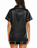 Ensemble de pyjama en satin 100% coton respirant pour femmes, personnalisé, 2 pièces, avec cordon de serrage, confortable, séchage rapide, doux
