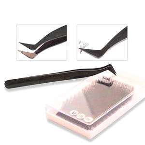 Pince à épiler professionnelle en acier inoxydable Ultimate Grip pour extensions de cils, prix de gros, pince à épiler à pointe en fibre - Product Image 1