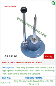 Civière à anneaux avec base ronde GS 1314C pour outils de bijoux-Outils de bijouterie - Product Image 2