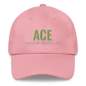 Wholesales Pink Green Adjustable Ambroide Ace Alpha Sorority Baseball Hat 0-10 Number Series Golf Hat Apparel for Women Strap