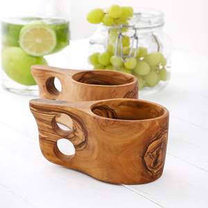 Tasse Kuksa fait à la main paille de blé réutilisable écologique saint valentin tasses de voyage cadeaux de camping - Product Image 4