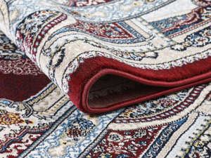 Alfombra turca de lujo hecha a máquina, color rojo Shiraz, premium para sala de estar, del fabricante de Gaziantep. - Product Image 2