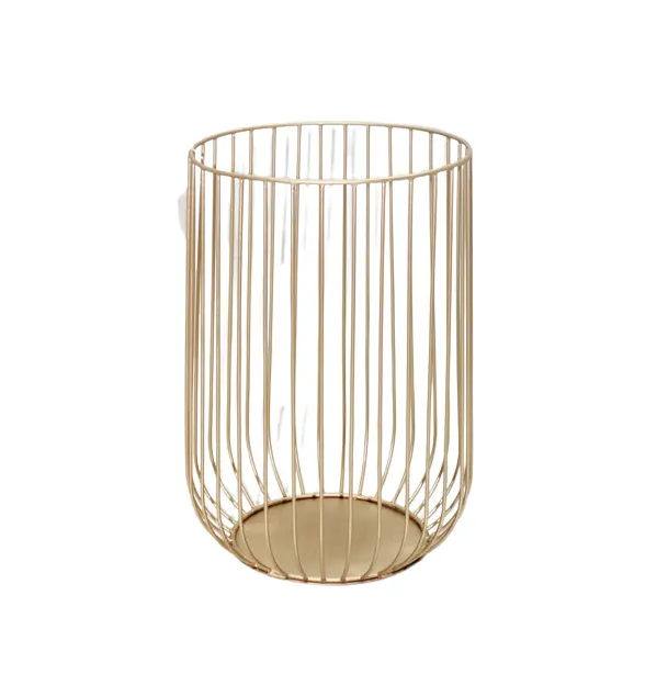 Fancy Design Metal Iron Votive Holder Gold Color Luxury Design Candle Jar For Living Room And Tabletop Decoration Handmade