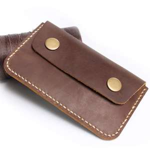 Elegante Funda de cuero corto Unisex elegante diseño impermeable para uso diario en fiestas hecho a mano cuero genuino de gran capacidad - Product Image 2